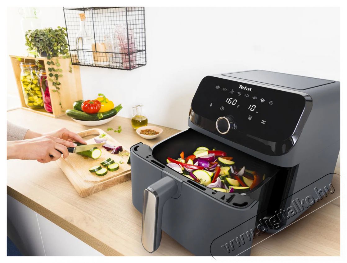 Tefal Easy Fry Mega EY855BE0 Airfryer Konyhai term&eacute;kek - Konyhai kisg&eacute;p (s&uuml;t&eacute;s / főz&eacute;s / hűt&eacute;s / &eacute;telk&eacute;sz&iacute;t&eacute;s) - L&eacute;gkever&eacute;ses főzőg&eacute;p / elektromos kukta / multifunkci&oacute;s s&uuml;tő - 500971