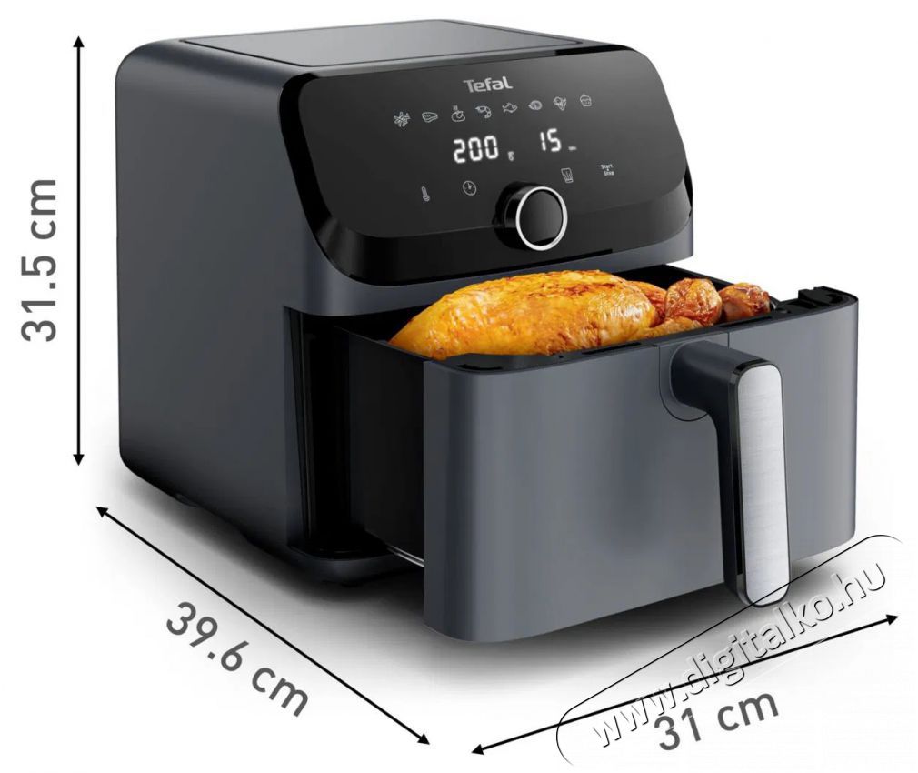 Tefal Easy Fry Mega EY855BE0 Airfryer Konyhai term&eacute;kek - Konyhai kisg&eacute;p (s&uuml;t&eacute;s / főz&eacute;s / hűt&eacute;s / &eacute;telk&eacute;sz&iacute;t&eacute;s) - L&eacute;gkever&eacute;ses főzőg&eacute;p / elektromos kukta / multifunkci&oacute;s s&uuml;tő - 500971