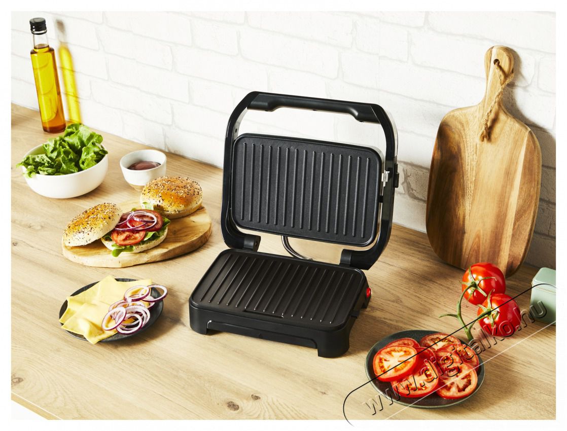 Tefal GC270D10 Inicio Compact sz&uuml;rke-fekete kontaktgrill Konyhai term&eacute;kek - Konyhai kisg&eacute;p (s&uuml;t&eacute;s / főz&eacute;s / hűt&eacute;s / &eacute;telk&eacute;sz&iacute;t&eacute;s) - Kontakt grill s&uuml;tő / s&uuml;tőlap - 501363