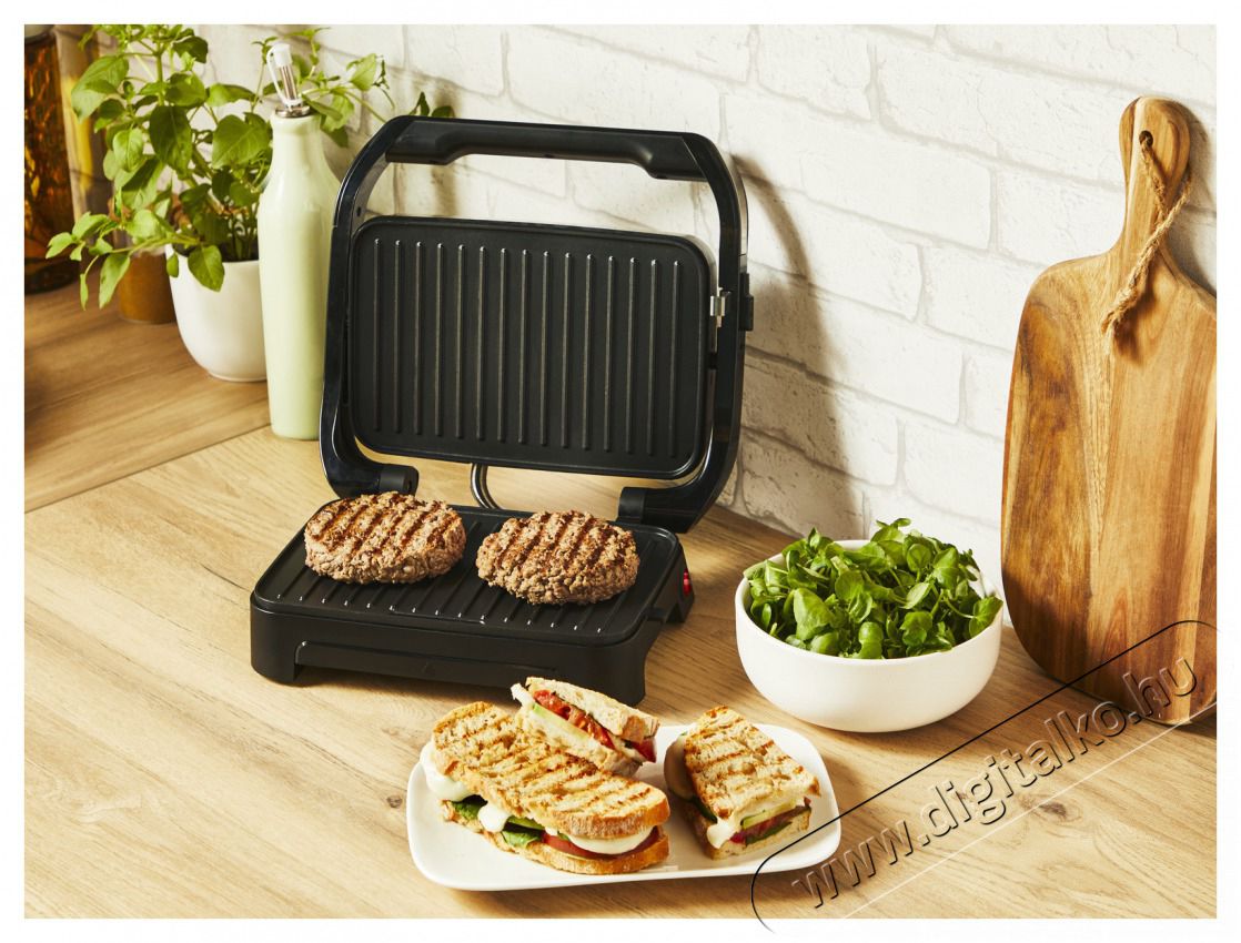 Tefal GC270D10 Inicio Compact sz&uuml;rke-fekete kontaktgrill Konyhai term&eacute;kek - Konyhai kisg&eacute;p (s&uuml;t&eacute;s / főz&eacute;s / hűt&eacute;s / &eacute;telk&eacute;sz&iacute;t&eacute;s) - Kontakt grill s&uuml;tő / s&uuml;tőlap - 501363