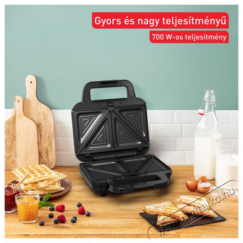 Tefal SW383D10 UltraCompact 3in1 szendvicss&uuml;tő Konyhai term&eacute;kek - Konyhai kisg&eacute;p (s&uuml;t&eacute;s / főz&eacute;s / hűt&eacute;s / &eacute;telk&eacute;sz&iacute;t&eacute;s) - Melegszendvics / gofri s&uuml;tő - 501366