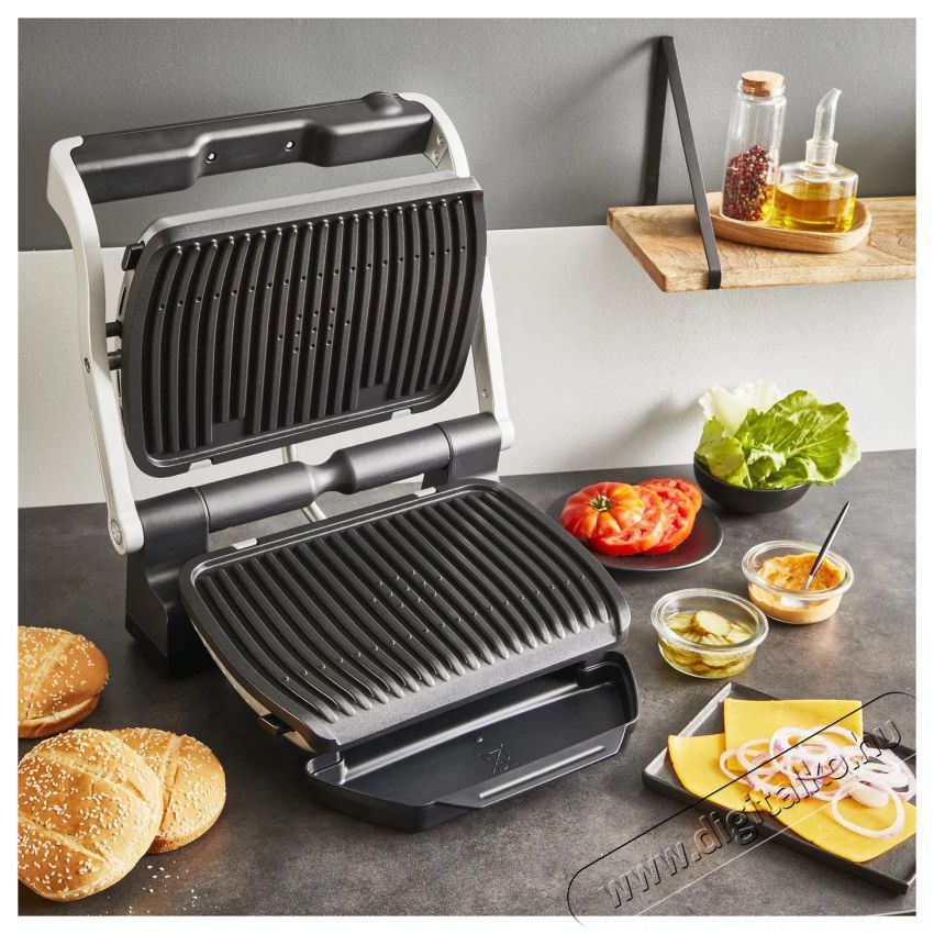 Tefal GC717D10 Optigrill+ Inox Konyhai term&eacute;kek - S&uuml;tő-főzőlap, tűzhely (szabadon&aacute;ll&oacute;) - Mini s&uuml;tő / mini grill / mini konyha - 504943