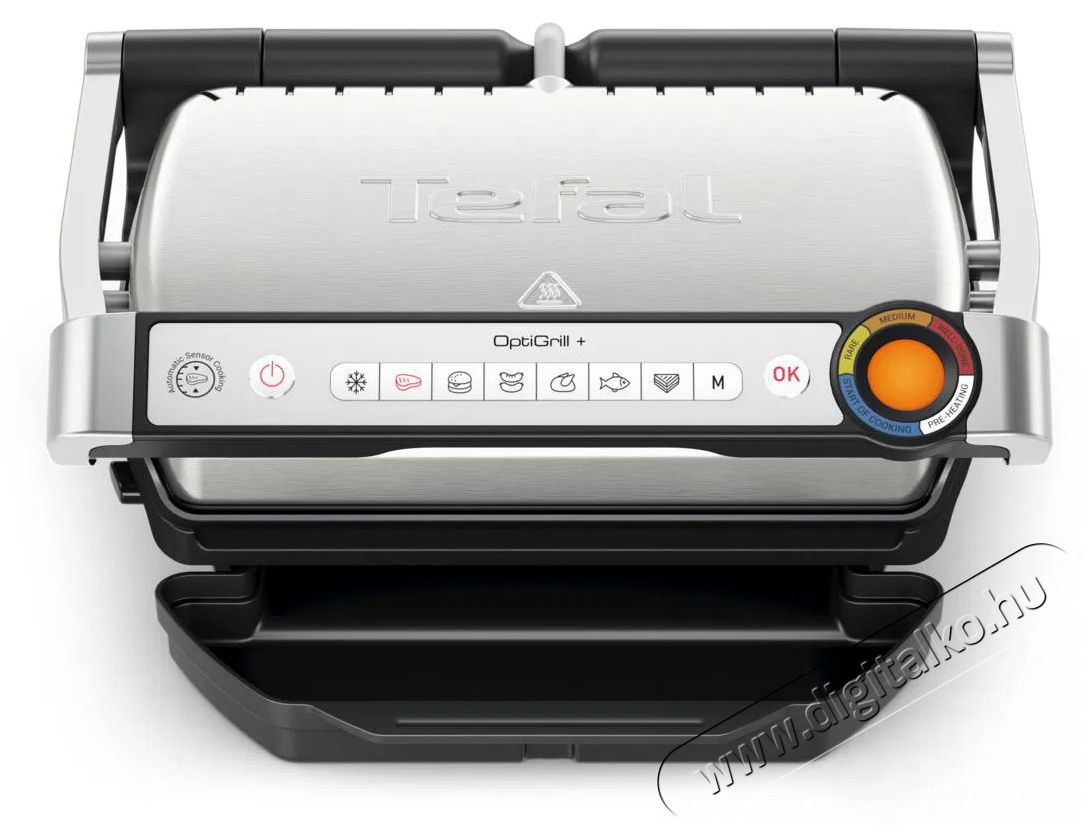 Tefal GC717D10 Optigrill+ Inox Konyhai term&eacute;kek - S&uuml;tő-főzőlap, tűzhely (szabadon&aacute;ll&oacute;) - Mini s&uuml;tő / mini grill / mini konyha - 504943