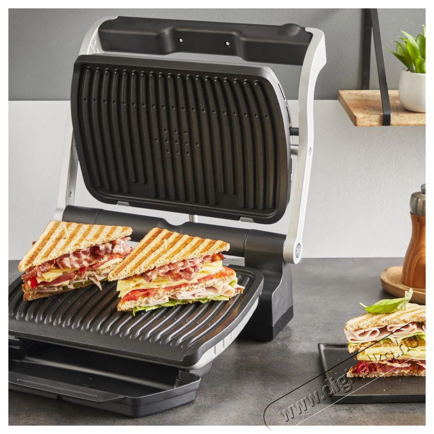 Tefal GC717D10 Optigrill+ Inox Konyhai term&eacute;kek - S&uuml;tő-főzőlap, tűzhely (szabadon&aacute;ll&oacute;) - Mini s&uuml;tő / mini grill / mini konyha - 504943