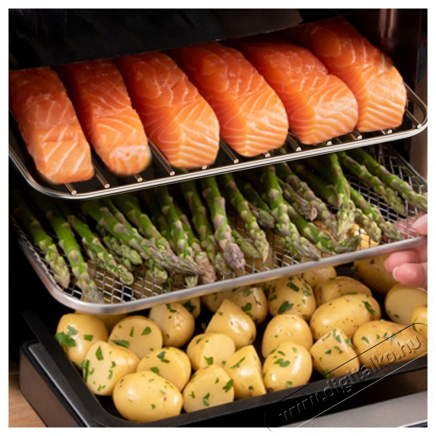 Tefal Easy Fry FW556DE0 forr&oacute;levegő s&uuml;tő Konyhai term&eacute;kek - Konyhai kisg&eacute;p (s&uuml;t&eacute;s / főz&eacute;s / hűt&eacute;s / &eacute;telk&eacute;sz&iacute;t&eacute;s) - L&eacute;gkever&eacute;ses főzőg&eacute;p / elektromos kukta / multifunkci&oacute;s s&uuml;tő - 505198