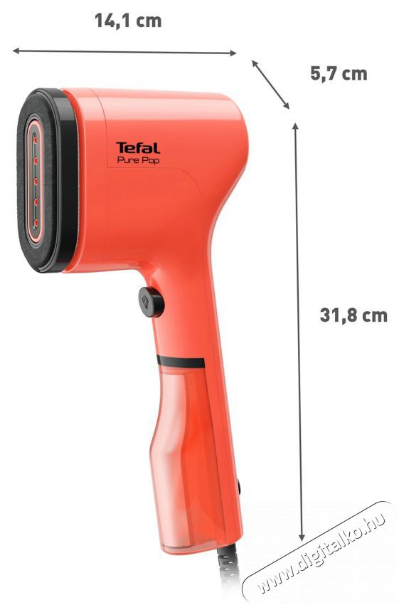 Tefal DT2022E1 piros k&eacute;zi ruhagőz&ouml;lő H&aacute;ztart&aacute;s / Otthon / K&uuml;lt&eacute;r - Vasal&oacute; - Gőz&aacute;llom&aacute;s - 496759