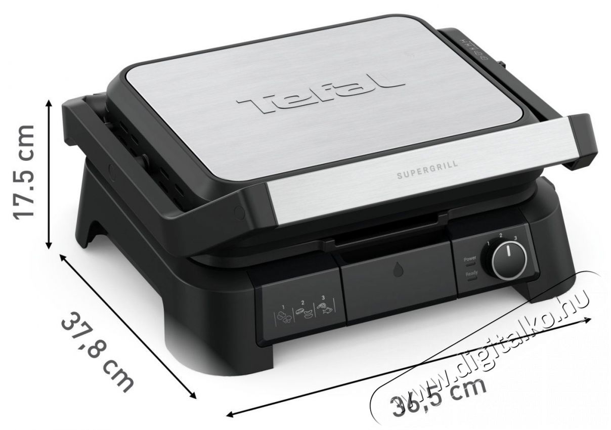 Tefal GC510DE0 SuperGrill 3in1 Konyhai term&eacute;kek - Konyhai kisg&eacute;p (s&uuml;t&eacute;s / főz&eacute;s / hűt&eacute;s / &eacute;telk&eacute;sz&iacute;t&eacute;s) - Kontakt grill s&uuml;tő / s&uuml;tőlap - 520873