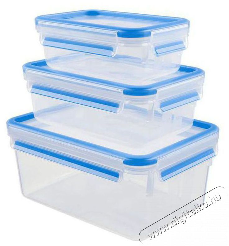 Tefal K3028912 Master Seal Fresh 3 r&eacute;szes szett, n&eacute;gysz&ouml;gletes (0,55 l/1,0 l/2,3 l) K3028912 Konyhai term&eacute;kek - Ed&eacute;ny - &Eacute;telt&aacute;rol&oacute; - 520938