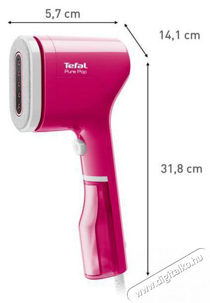 Tefal DT2023F0 Pure POP - r&oacute;zsasz&iacute;n Ruhagőz&ouml;lő H&aacute;ztart&aacute;s / Otthon / K&uuml;lt&eacute;r - Vasal&oacute; - Gőz&aacute;llom&aacute;s - 526344