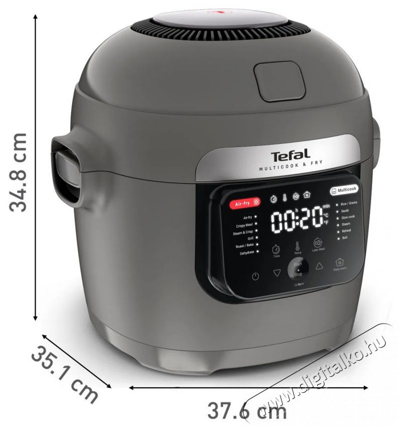 Tefal MY731BF0 Multicook & Fry Konyhai term&eacute;kek - Konyhai kisg&eacute;p (s&uuml;t&eacute;s / főz&eacute;s / hűt&eacute;s / &eacute;telk&eacute;sz&iacute;t&eacute;s) - L&eacute;gkever&eacute;ses főzőg&eacute;p / elektromos kukta / multifunkci&oacute;s s&uuml;tő - 530694