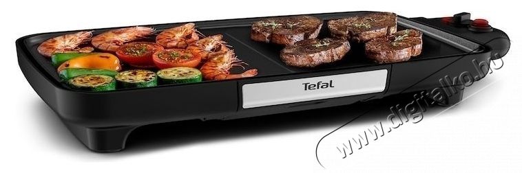 Tefal Booster elektromos grill lemez CB641810, 2200 W, Power Boost, &aacute;ll&iacute;that&oacute; termoszt&aacute;t, tapad&aacute;smentes fel&uuml;let Tefal Resist +, termospot jelző, fekete Konyhai term&eacute;kek - S&uuml;tő-főzőlap, tűzhely (szabadon&aacute;ll&oacute;) - Mini s&uuml;tő / mini grill / mini konyha - 533786