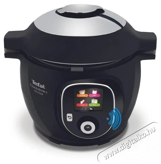 Tefal CY855830 COOK4ME+ CONNECT Elektromos gyorsfőző kukta Konyhai term&eacute;kek - Konyhai kisg&eacute;p (s&uuml;t&eacute;s / főz&eacute;s / hűt&eacute;s / &eacute;telk&eacute;sz&iacute;t&eacute;s) - L&eacute;gkever&eacute;ses főzőg&eacute;p / elektromos kukta / multifunkci&oacute;s s&uuml;tő - 501332