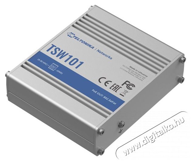 Teltonika TSW101 5x GbE PoE LAN nem menedzselhető PoE+ switch Iroda &eacute;s sz&aacute;m&iacute;t&aacute;stechnika - H&aacute;l&oacute;zat - Switch - 457382