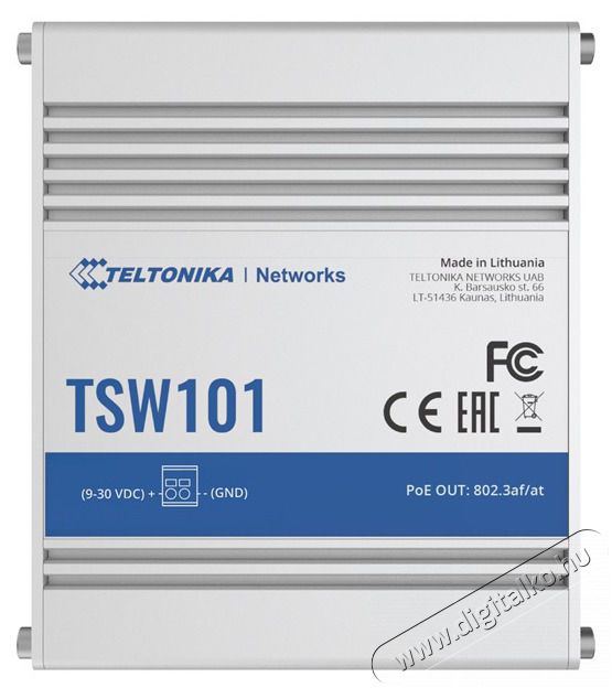 Teltonika TSW101 5x GbE PoE LAN nem menedzselhető PoE+ switch Iroda &eacute;s sz&aacute;m&iacute;t&aacute;stechnika - H&aacute;l&oacute;zat - Switch - 457382