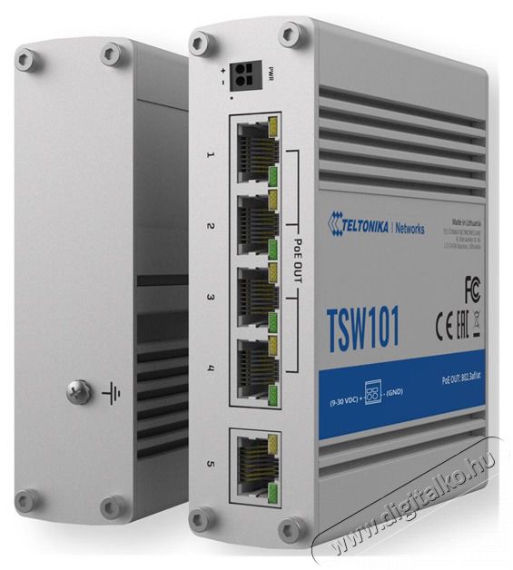 Teltonika TSW101 5x GbE PoE LAN nem menedzselhető PoE+ switch Iroda &eacute;s sz&aacute;m&iacute;t&aacute;stechnika - H&aacute;l&oacute;zat - Switch - 457382