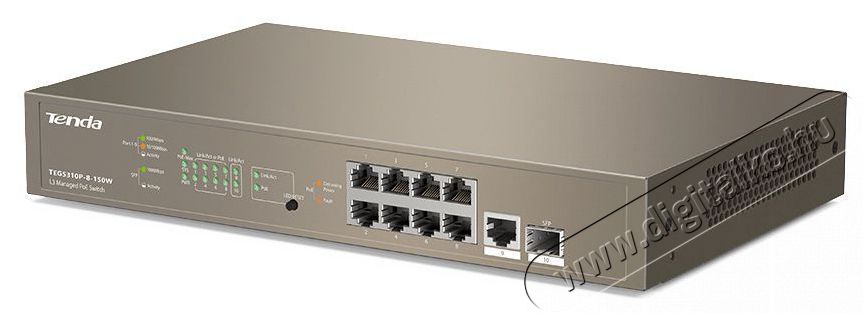 TENDA TEG5310P-8-150W 8port GbE LAN PoE (130W) menedzselhető switch Iroda &eacute;s sz&aacute;m&iacute;t&aacute;stechnika - H&aacute;l&oacute;zat - Switch - 434119