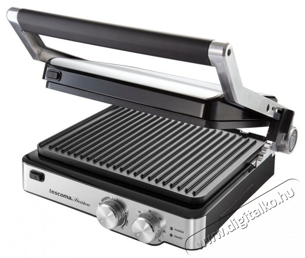 TESCOMA PRESIDENT Kontakt grill Konyhai term&eacute;kek - Konyhai kisg&eacute;p (s&uuml;t&eacute;s / főz&eacute;s / hűt&eacute;s / &eacute;telk&eacute;sz&iacute;t&eacute;s) - Kontakt grill s&uuml;tő / s&uuml;tőlap - 520957