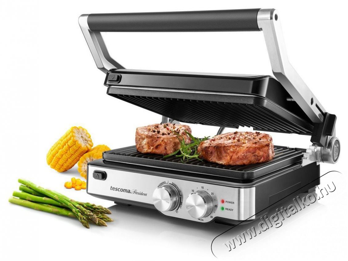 TESCOMA PRESIDENT Kontakt grill Konyhai term&eacute;kek - Konyhai kisg&eacute;p (s&uuml;t&eacute;s / főz&eacute;s / hűt&eacute;s / &eacute;telk&eacute;sz&iacute;t&eacute;s) - Kontakt grill s&uuml;tő / s&uuml;tőlap - 520957