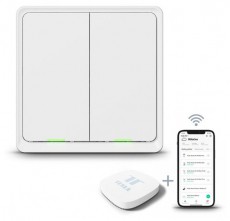 Tesla TSL-SWI-ZIGBEE2 ZigBee dupla okos kapcsol&oacute; H&aacute;ztart&aacute;s / Otthon / K&uuml;lt&eacute;r - Okos otthon - Okos konnektor - 462625
