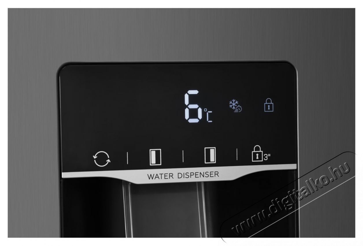 Tesla RB5210FHXE Side by side hűtőszekr&eacute;ny, 529 l, E energiaoszt&aacute;ly, Teljesen fagymentes, inverteres motor, v&iacute;zadagol&oacute;, LED kijelző, Ma 177 cm, Rozsdamentes ac&eacute;l Konyhai term&eacute;kek - Hűtő, fagyaszt&oacute; (be&eacute;p&iacute;thető) - Amerikai t&iacute;pus&uacute; Side By Side hűtő - 535800