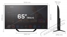 Tesla 65E655BUS Telev&iacute;zi&oacute;, 165 cm, Smart Google TV, 4K Ultra HD, E energiaoszt&aacute;ly Telev&iacute;zi&oacute;k - LED telev&iacute;zi&oacute; - UHD 4K felbont&aacute;s&uacute; - 535805