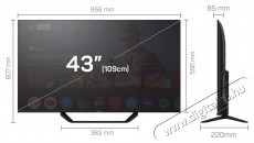 Tesla LED 43E655BUS TV, 109 cm, Smart Google TV, 4K Ultra HD, F energiaoszt&aacute;ly Telev&iacute;zi&oacute;k - LED telev&iacute;zi&oacute; - UHD 4K felbont&aacute;s&uacute; - 535804
