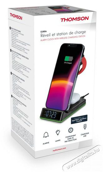 THOMSON CL750IA &eacute;bresztő&oacute;ra &eacute;s telefont&ouml;ltő H&aacute;ztart&aacute;s / Otthon / K&uuml;lt&eacute;r - &Oacute;ra - &Eacute;bresztő&oacute;ra - 506997