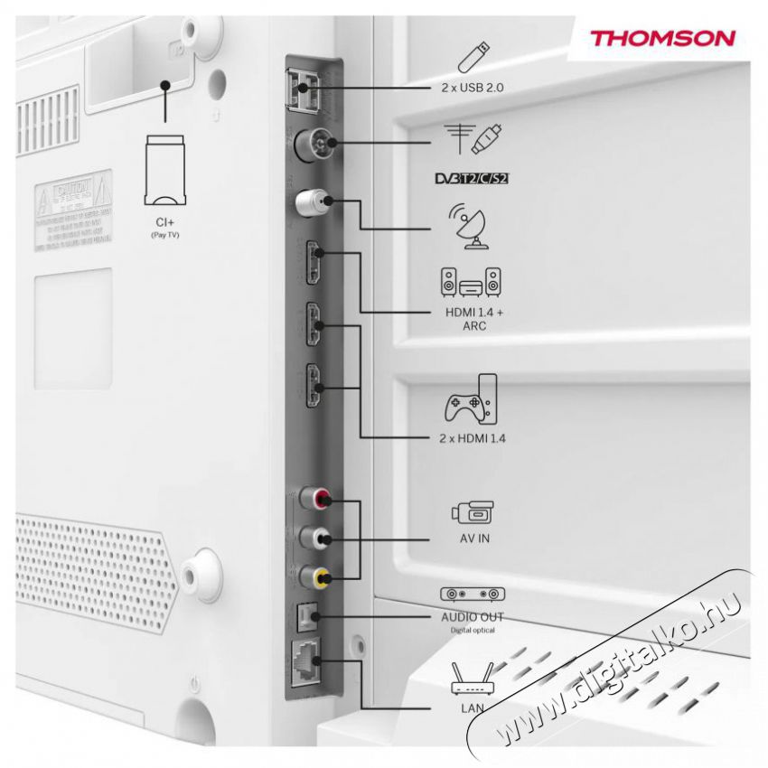 THOMSON 24  24HG2S15CW 12V Telev&iacute;zi&oacute;k - LED telev&iacute;zi&oacute; - 720p HD Ready felbont&aacute;s&uacute; - 530735