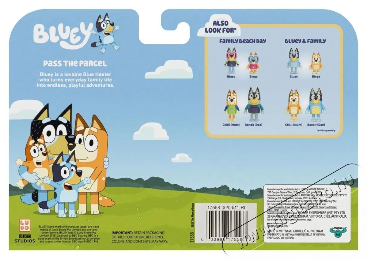 TM Toys Bluey k&eacute;szlet - aj&aacute;nd&eacute;kcsomag 4 db H&aacute;ztart&aacute;s / Otthon / K&uuml;lt&eacute;r - J&aacute;t&eacute;k / Sport - J&aacute;t&eacute;kfigura - 532332