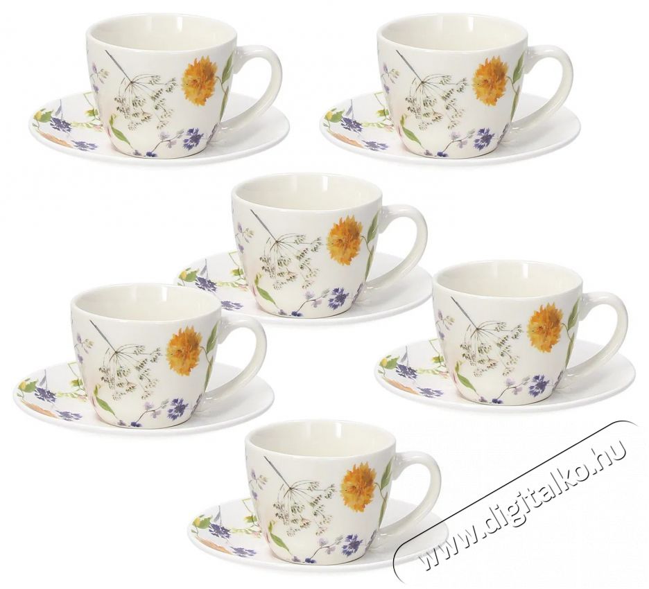 Tognana IRIS AUDREY k&aacute;v&eacute;scs&eacute;szek&eacute;szlet cs&eacute;szealjakkal, 6 db, 80 ml Konyhai term&eacute;kek - K&aacute;v&eacute;főző / k&aacute;v&eacute;&ouml;rlő / kieg&eacute;sz&iacute;tő - K&aacute;v&eacute;s poh&aacute;r / cs&eacute;sze - 503823