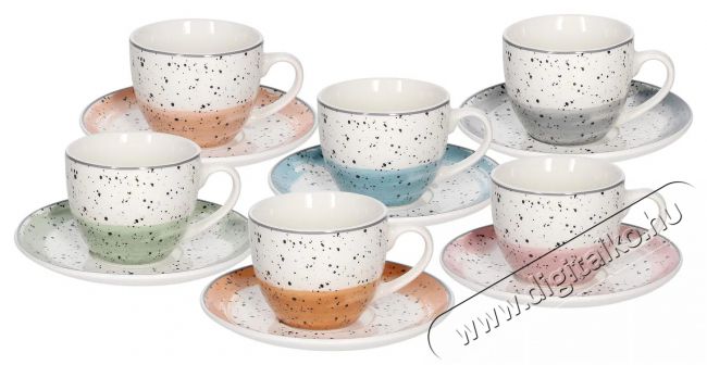 Tognana IRIS SIENNA te&aacute;scs&eacute;szek&eacute;szlet cs&eacute;szealjakkal, 6 db, 200 ml Konyhai term&eacute;kek - K&aacute;v&eacute;főző / k&aacute;v&eacute;&ouml;rlő / kieg&eacute;sz&iacute;tő - K&aacute;v&eacute;s poh&aacute;r / cs&eacute;sze - 503839