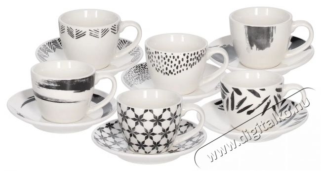 Tognana IRIS ZENITH k&aacute;v&eacute;scs&eacute;szek&eacute;szlet cs&eacute;szealjakkal, 6 db, 80 ml Konyhai term&eacute;kek - K&aacute;v&eacute;főző / k&aacute;v&eacute;&ouml;rlő / kieg&eacute;sz&iacute;tő - K&aacute;v&eacute;s poh&aacute;r / cs&eacute;sze - 503840