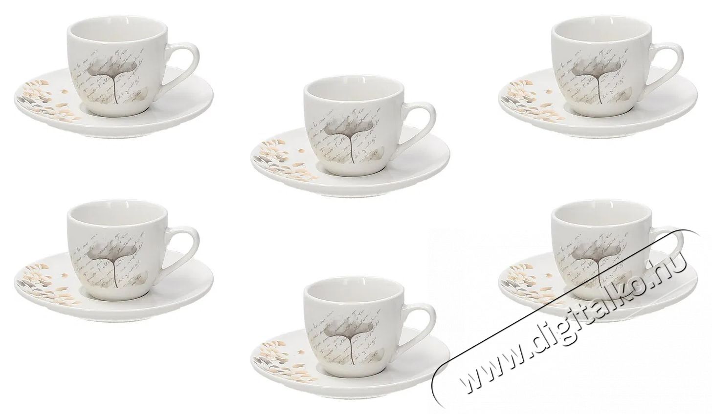 Tognana MADISON POESIA k&aacute;v&eacute;scs&eacute;szek&eacute;szlet cs&eacute;szealjjal, 6 db, 80 ml Konyhai term&eacute;kek - K&aacute;v&eacute;főző / k&aacute;v&eacute;&ouml;rlő / kieg&eacute;sz&iacute;tő - K&aacute;v&eacute;s poh&aacute;r / cs&eacute;sze - 503844