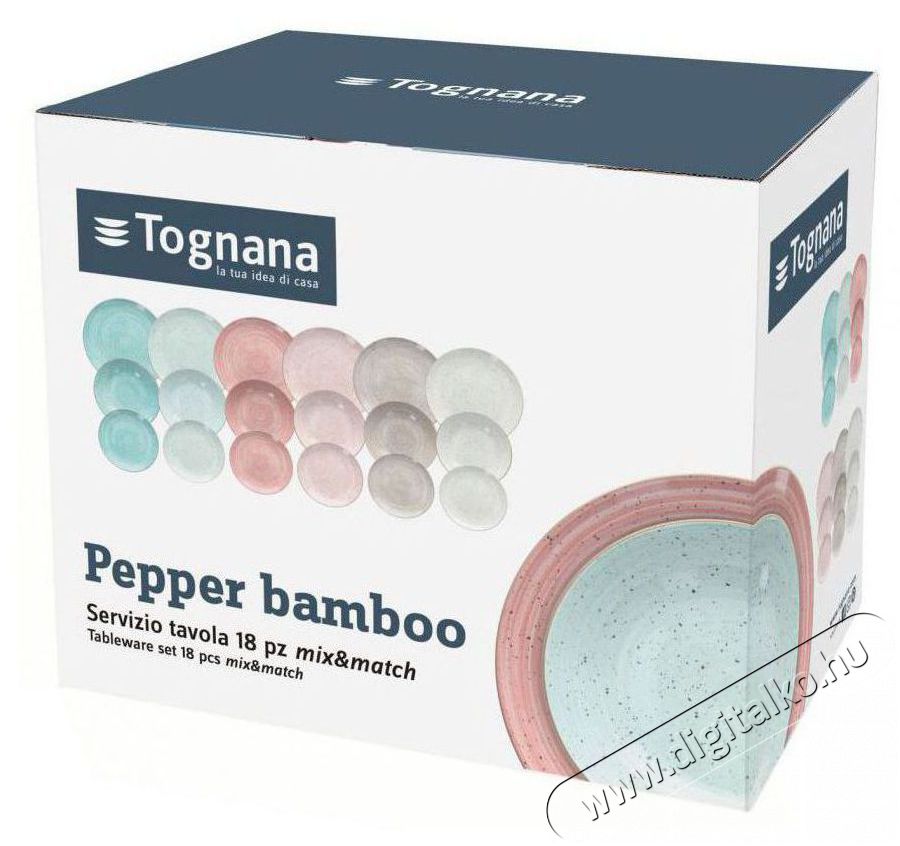 Tognana METROPOLIS PEPPER BAMBOO, 18 db Konyhai term&eacute;kek - &Eacute;tk&eacute;szlet - T&aacute;ny&eacute;r k&eacute;szlet - 504990
