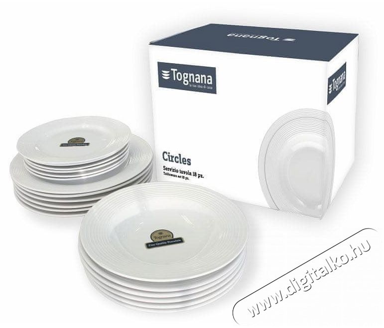 Tognana &eacute;tk&eacute;szlet 18db POLIS CIRCLES Konyhai term&eacute;kek - &Eacute;tk&eacute;szlet - T&aacute;ny&eacute;r k&eacute;szlet - 528142