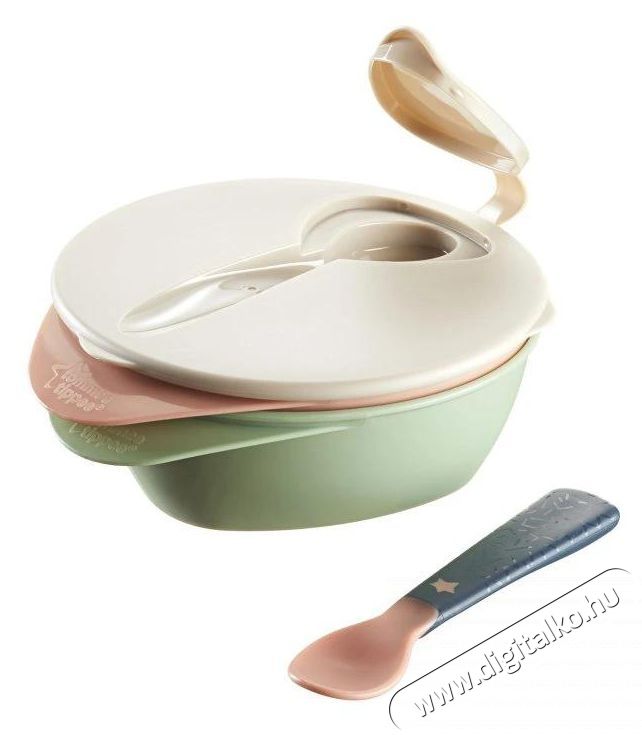 Tommee Tippee Easy Scoop t&aacute;lk&aacute;k fedővel &eacute;s kan&aacute;llal 6m+, 2 db Sz&eacute;ps&eacute;g&aacute;pol&aacute;s / Eg&eacute;szs&eacute;g - Baba mama term&eacute;k - Cumis&uuml;veg / cumi / etet&eacute;s kieg&eacute;sz&iacute;tő - 521019