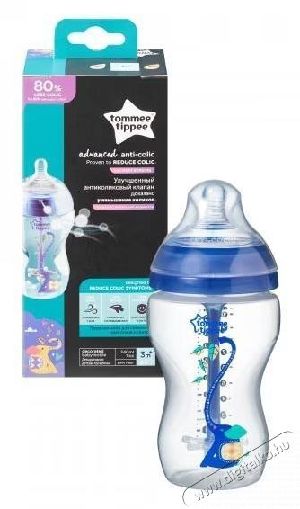 Tommee Tippee Advanced Anti-colic cumis&uuml;veg, 340ml, K&eacute;k Sz&eacute;ps&eacute;g&aacute;pol&aacute;s / Eg&eacute;szs&eacute;g - Baba mama term&eacute;k - Cumis&uuml;veg / cumi / etet&eacute;s kieg&eacute;sz&iacute;tő - 533887