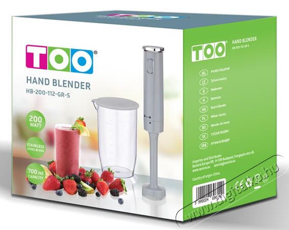 Too HB-200-112-GR-S 200W botmixer - sz&uuml;rke Konyhai term&eacute;kek - Konyhai kisg&eacute;p (elők&eacute;sz&iacute;t&eacute;s / feldolgoz&aacute;s) - Botmixer - 368474