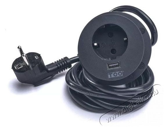 Too GPS-201-1B IP20, 1x 2P+F, USB-A, fekete asztalba s&uuml;llyeszthető eloszt&oacute; Iroda &eacute;s sz&aacute;m&iacute;t&aacute;stechnika - Egy&eacute;b sz&aacute;m&iacute;t&aacute;stechnikai term&eacute;k - 387915
