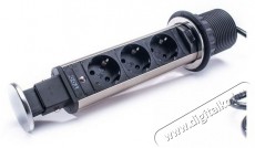 Too PPS-301-3C IP20, 3x 2P+F, kr&oacute;m asztalba s&uuml;llyeszthető eloszt&oacute; H&aacute;ztart&aacute;s / Otthon / K&uuml;lt&eacute;r - Vil&aacute;g&iacute;t&aacute;s / elektromoss&aacute;g - H&aacute;l&oacute;zati eloszt&oacute; / hosszabb&iacute;t&oacute; / adapter - 387966