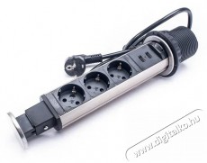 Too PPS-306-3BR IP20, 3x 2P+F, 2x USB-A, sz&aacute;lcsiszolt asztalba s&uuml;llyeszthető eloszt&oacute; - Iroda &eacute;s sz&aacute;m&iacute;t&aacute;stechnika - Egy&eacute;b sz&aacute;m&iacute;t&aacute;stechnikai term&eacute;k - 387967