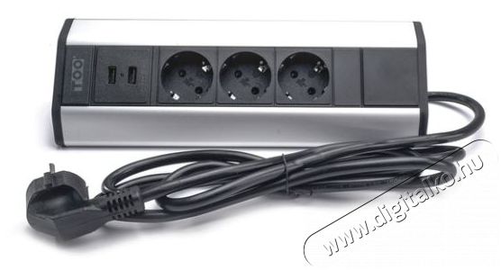 Too PPS-315-3S IP20, 3x 2P+F, 2x USB-A, ez&uuml;st asztalra r&ouml;gz&iacute;thető eloszt&oacute; Iroda &eacute;s sz&aacute;m&iacute;t&aacute;stechnika - Egy&eacute;b sz&aacute;m&iacute;t&aacute;stechnikai term&eacute;k - 387835