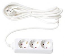 Too PSW-350 3 aljzat 5 m&eacute;ter 3x1.5mm2 eloszt&oacute; - feh&eacute;r Tv kieg&eacute;sz&iacute;tők - K&aacute;bel / csatlakoz&oacute; - Csatlakoz&oacute; / eloszt&oacute; / &aacute;talak&iacute;t&oacute; - 404303