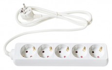 Too PSW-515 5 aljzat 1.5 m&eacute;ter 3x1.0mm2 feh&eacute;r eloszt&oacute; H&aacute;ztart&aacute;s / Otthon / K&uuml;lt&eacute;r - Vil&aacute;g&iacute;t&aacute;s / elektromoss&aacute;g - H&aacute;l&oacute;zati eloszt&oacute; / hosszabb&iacute;t&oacute; / adapter - 404094