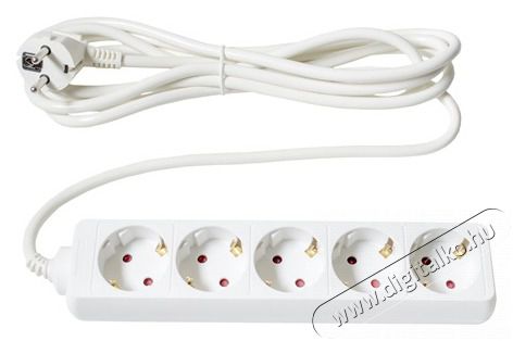 Too PSW-530 5 aljzat 3 m&eacute;ter 3x1.5mm2 feh&eacute;r eloszt&oacute; H&aacute;ztart&aacute;s / Otthon / K&uuml;lt&eacute;r - Vil&aacute;g&iacute;t&aacute;s / elektromoss&aacute;g - H&aacute;l&oacute;zati eloszt&oacute; / hosszabb&iacute;t&oacute; / adapter - 404096