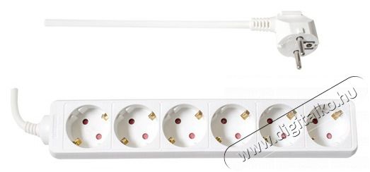 Too PSW-615 6 aljzat 1.5 m&eacute;ter 3x1.0mm2 feh&eacute;r eloszt&oacute; H&aacute;ztart&aacute;s / Otthon / K&uuml;lt&eacute;r - Vil&aacute;g&iacute;t&aacute;s / elektromoss&aacute;g - H&aacute;l&oacute;zati eloszt&oacute; / hosszabb&iacute;t&oacute; / adapter - 404099