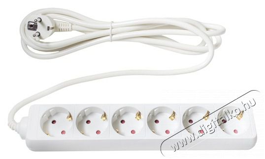 Too PSW-630 6 aljzat 3 m&eacute;ter 3x1.5mm2 feh&eacute;r eloszt&oacute; H&aacute;ztart&aacute;s / Otthon / K&uuml;lt&eacute;r - Vil&aacute;g&iacute;t&aacute;s / elektromoss&aacute;g - H&aacute;l&oacute;zati eloszt&oacute; / hosszabb&iacute;t&oacute; / adapter - 404101