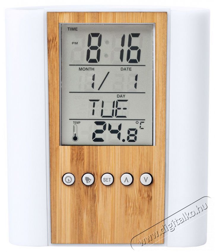 Too PHC-300-LB bambusz digit&aacute;lis &oacute;ra &iacute;r&oacute;szertart&oacute;val H&aacute;ztart&aacute;s / Otthon / K&uuml;lt&eacute;r - &Oacute;ra - Egy&eacute;b &oacute;ra - 492376