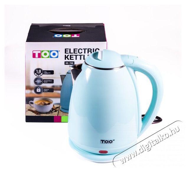 Too KE-700 1,8L-es k&eacute;k v&iacute;zforral&oacute; Konyhai term&eacute;kek - V&iacute;zforral&oacute; / teafőző - 502149