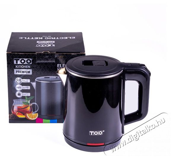 Too KE-710 0,8L-es fekete pr&eacute;mium v&iacute;zforral&oacute; Konyhai term&eacute;kek - V&iacute;zforral&oacute; / teafőző - 502150